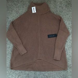 Never Worn Rachel Zoe Loose Fit Camel Turtleneck Long Sleeve Sweater